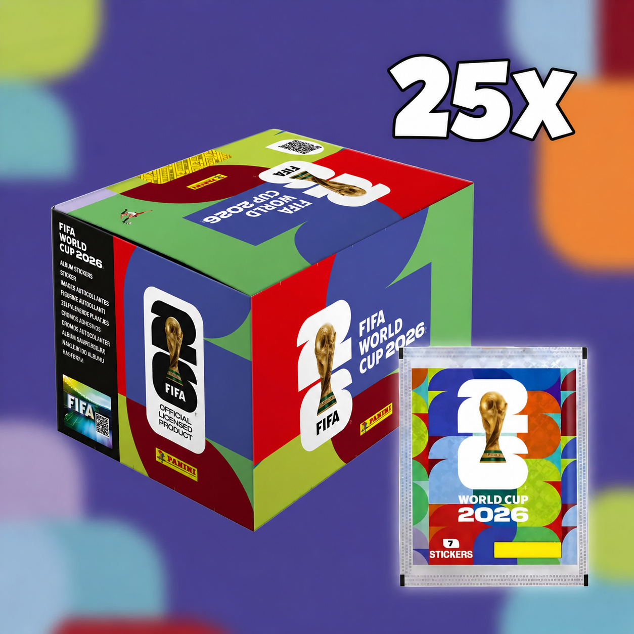 WM 2026 Sammelsticker (7 Sticker je Pack)