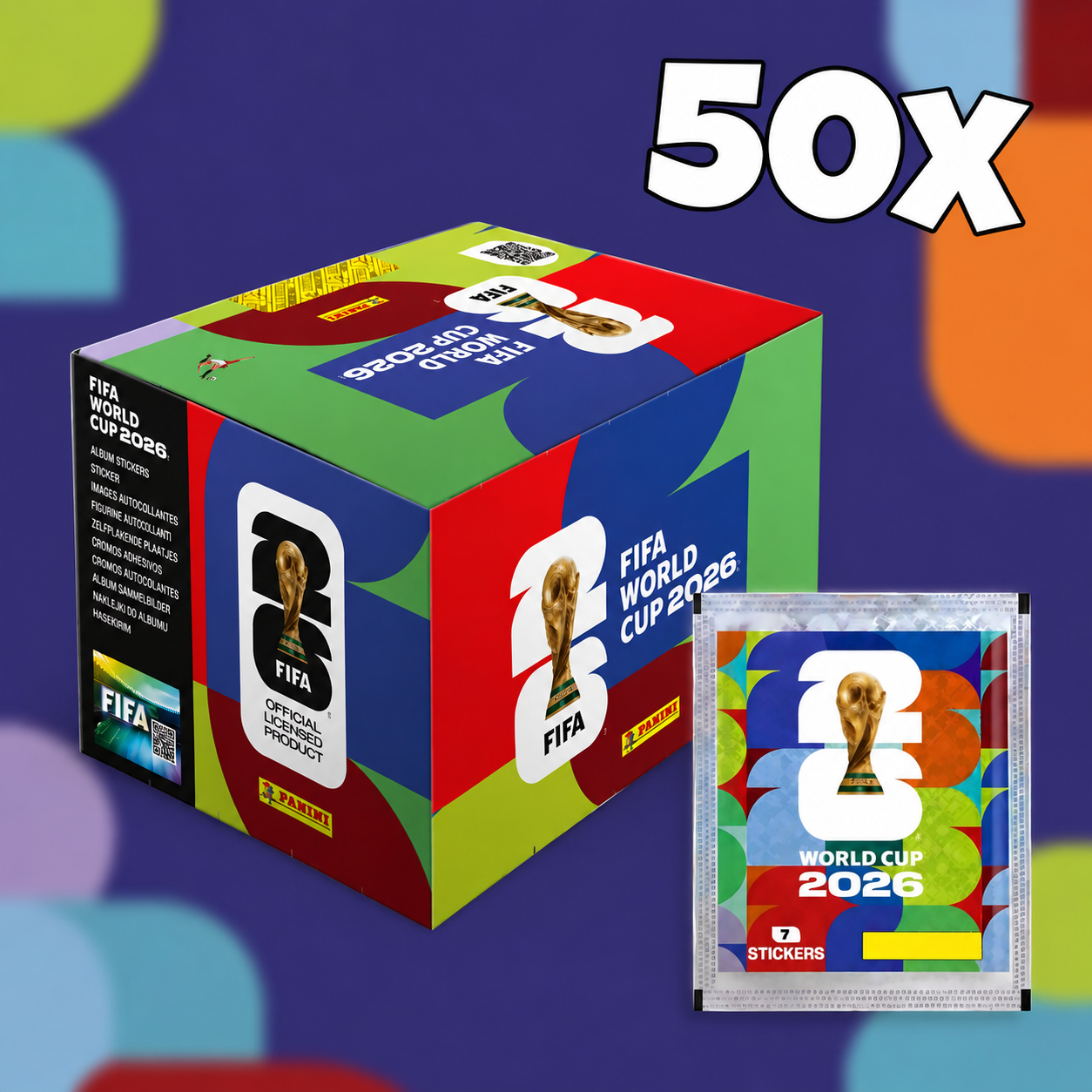 WM 2026 Sammelsticker (7 Sticker je Pack)