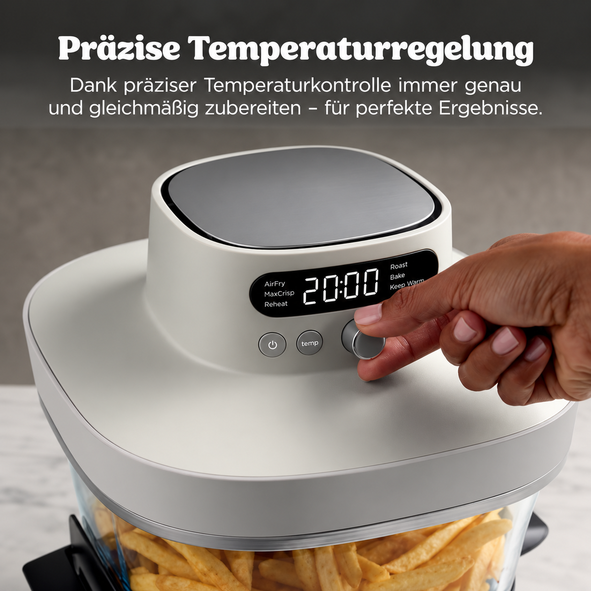 KnusperHeld PRO | 7-in-1 Glas-Air-Fryer