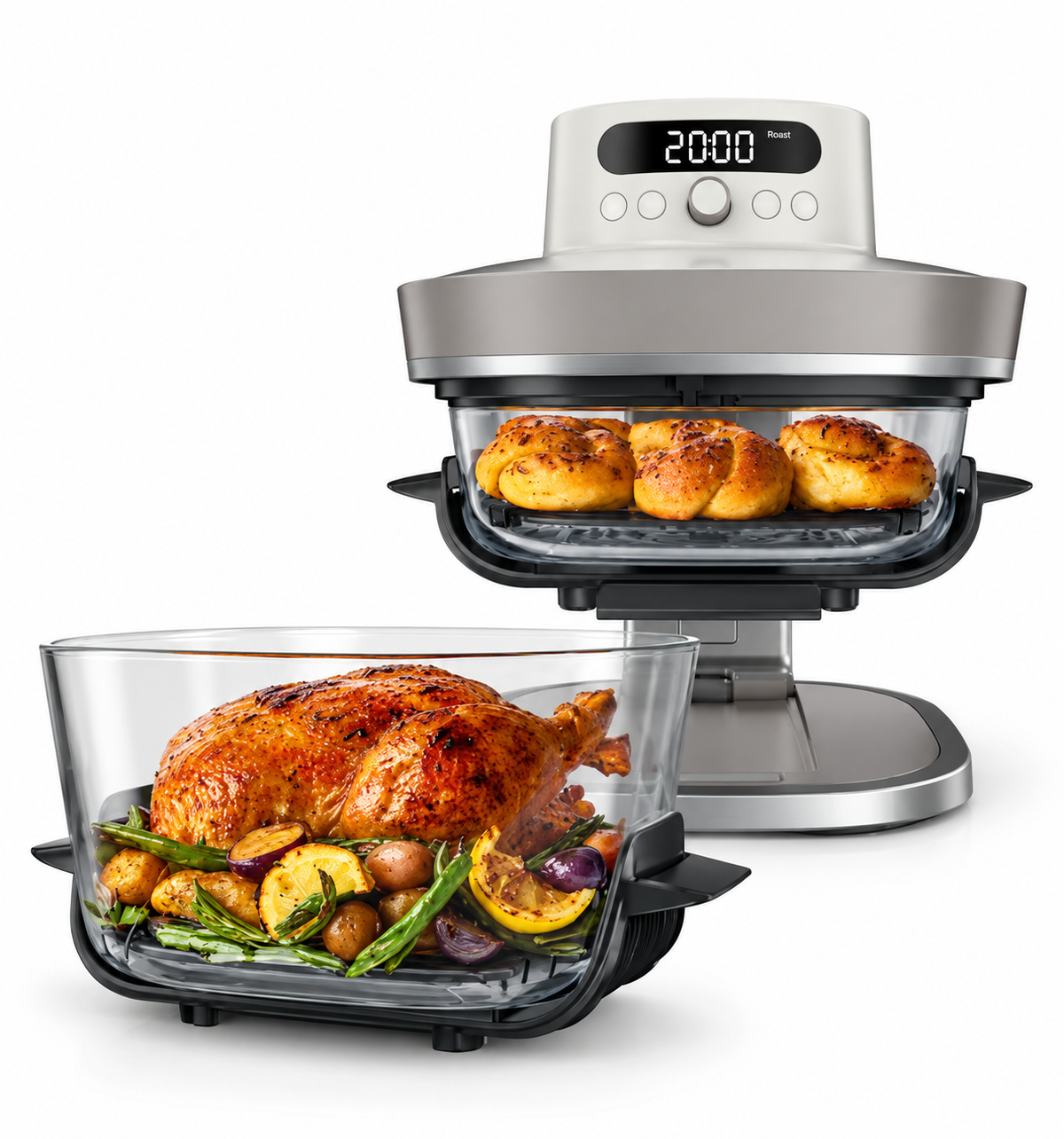KnusperHeld PRO | 7-in-1 Glas-Air-Fryer