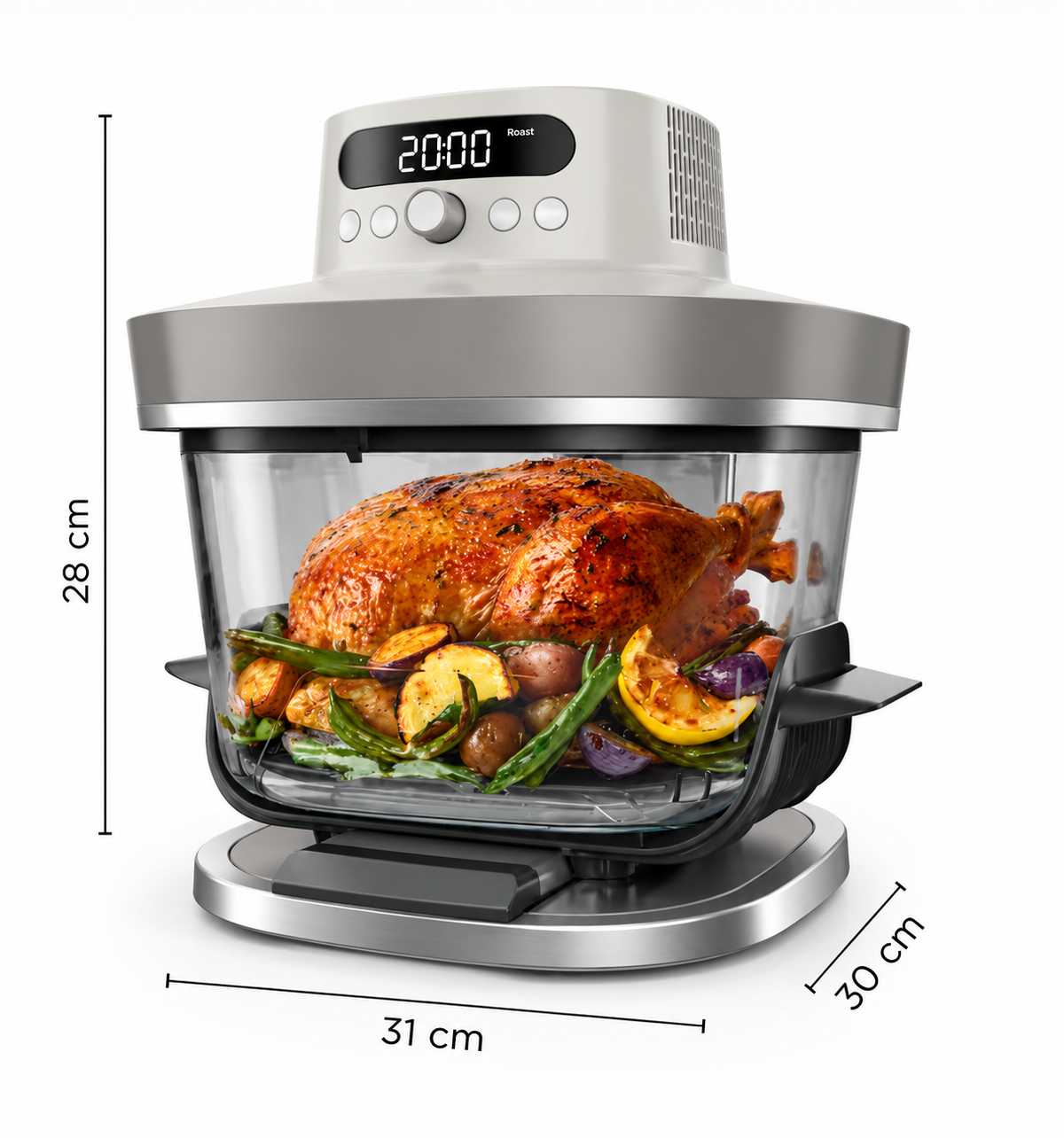KnusperHeld PRO | 7-in-1 Glas-Air-Fryer