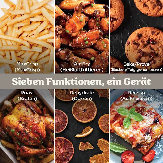 KnusperHeld PRO | 7-in-1 Glas-Air-Fryer